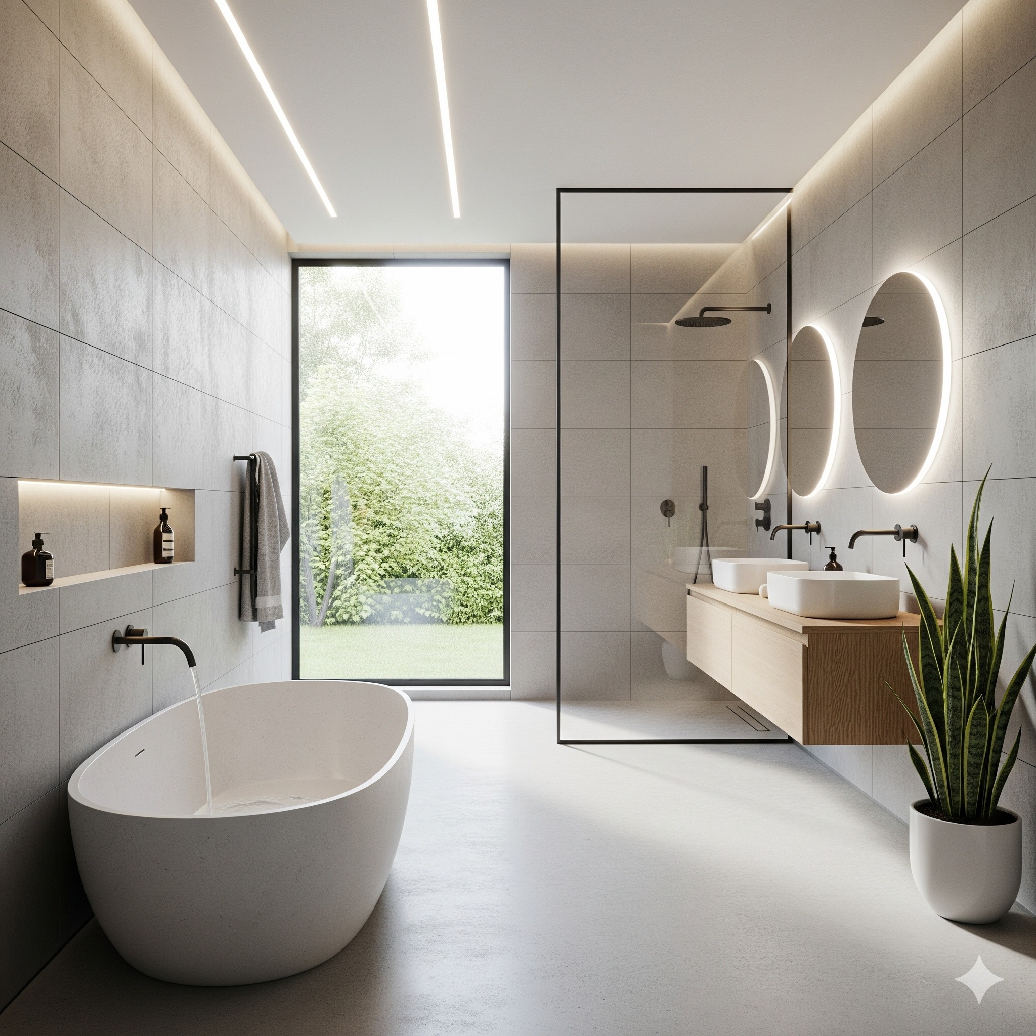 Bathroom with tub